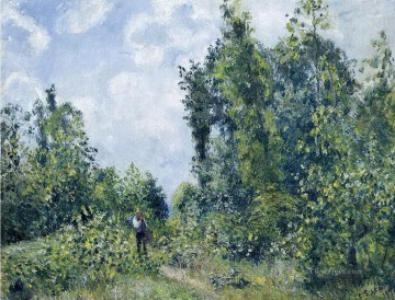 wanderer near the wood 1887 Camille Pissarro Oil Paintings